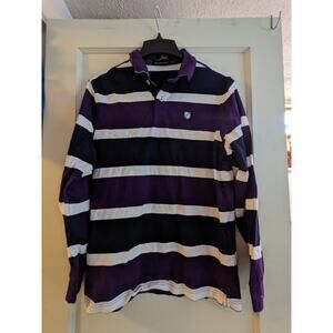 Michael Rene Striped Long Sleeve Polo Shirt